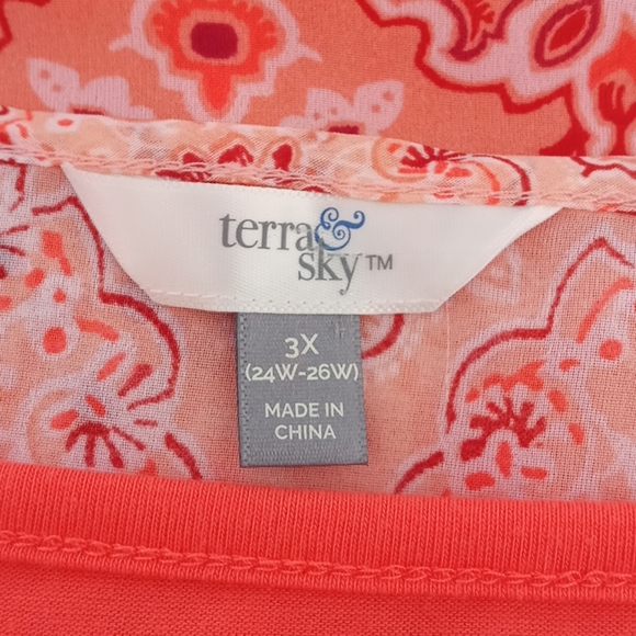 Women's 2 Piece Top Size 3X Short Sleeve - Picture 7 of 9